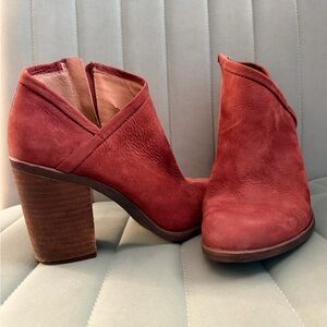 Lucky Brand Red Ankle Booties